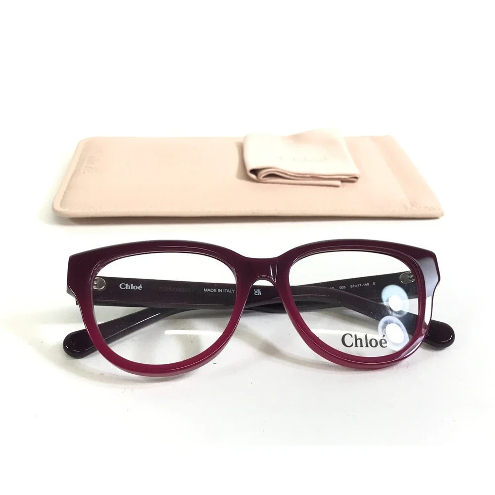 Chloe Eyeglasses Frames CH0243O 003 Gradient Purple Cat Eye Full Rim 51-17-140